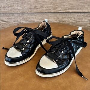 Ron White NEW Chic Black and Silver Women's Sneakers